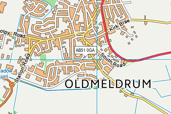 AB51 0GA map - OS VectorMap District (Ordnance Survey) AB51 0GA map - OS VectorMap District (Ordnance Survey)
