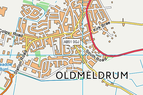 AB51 0GJ map - OS VectorMap District (Ordnance Survey) AB51 0GJ map - OS VectorMap District (Ordnance Survey)