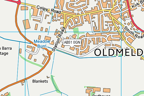 AB51 0GN map - OS VectorMap District (Ordnance Survey) AB51 0GN map - OS VectorMap District (Ordnance Survey)