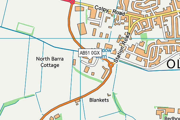 AB51 0GX map - OS VectorMap District (Ordnance Survey) AB51 0GX map - OS VectorMap District (Ordnance Survey)