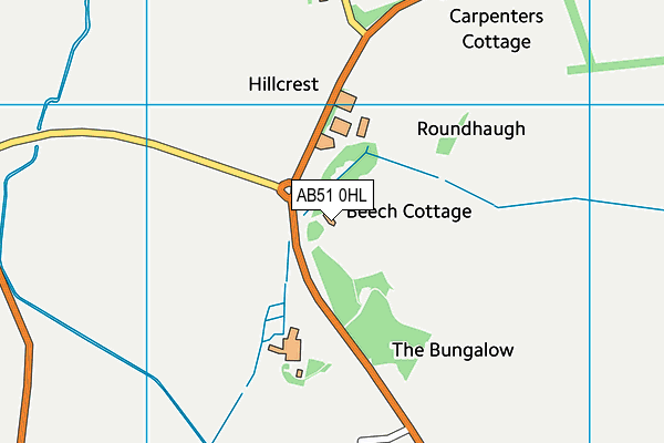 AB51 0HL map - OS VectorMap District (Ordnance Survey) AB51 0HL map - OS VectorMap District (Ordnance Survey)