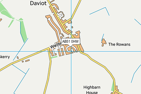 AB51 0HW map - OS VectorMap District (Ordnance Survey) AB51 0HW map - OS VectorMap District (Ordnance Survey)