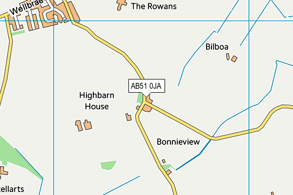 AB51 0JA map - OS VectorMap District (Ordnance Survey) AB51 0JA map - OS VectorMap District (Ordnance Survey)