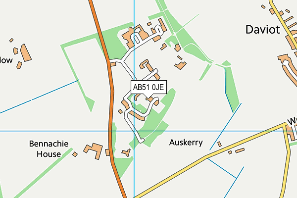 AB51 0JE map - OS VectorMap District (Ordnance Survey) AB51 0JE map - OS VectorMap District (Ordnance Survey)