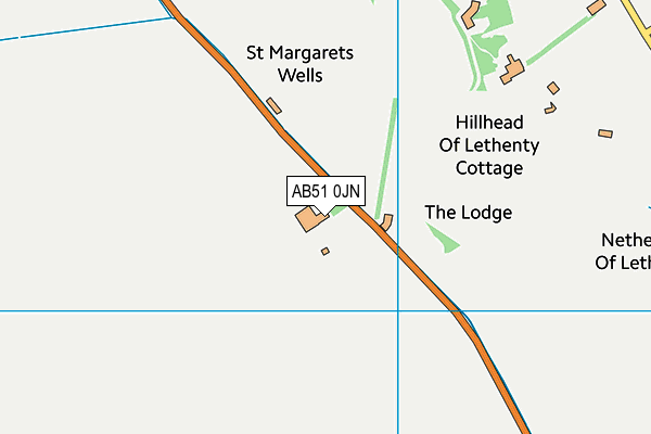 AB51 0JN map - OS VectorMap District (Ordnance Survey) AB51 0JN map - OS VectorMap District (Ordnance Survey)