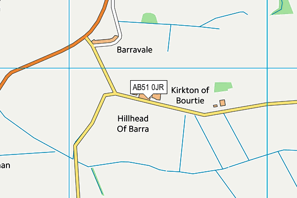 AB51 0JR map - OS VectorMap District (Ordnance Survey) AB51 0JR map - OS VectorMap District (Ordnance Survey)