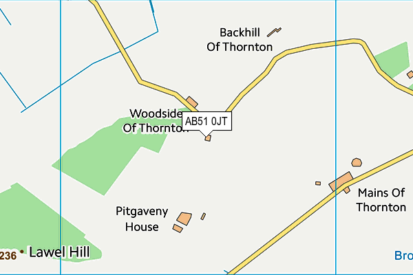AB51 0JT map - OS VectorMap District (Ordnance Survey) AB51 0JT map - OS VectorMap District (Ordnance Survey)