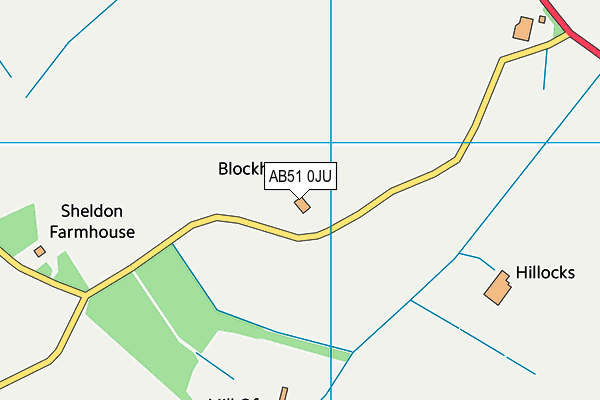 AB51 0JU map - OS VectorMap District (Ordnance Survey) AB51 0JU map - OS VectorMap District (Ordnance Survey)