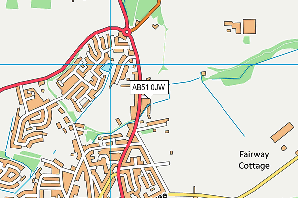AB51 0JW map - OS VectorMap District (Ordnance Survey) AB51 0JW map - OS VectorMap District (Ordnance Survey)