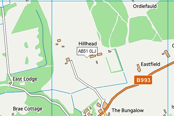 AB51 0LJ map - OS VectorMap District (Ordnance Survey) AB51 0LJ map - OS VectorMap District (Ordnance Survey)