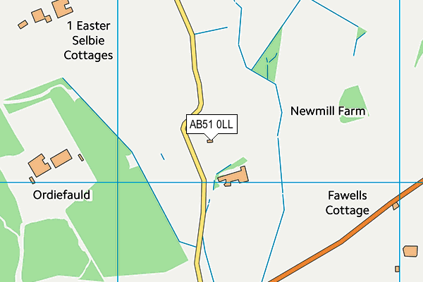 AB51 0LL map - OS VectorMap District (Ordnance Survey) AB51 0LL map - OS VectorMap District (Ordnance Survey)