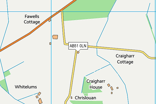 AB51 0LN map - OS VectorMap District (Ordnance Survey) AB51 0LN map - OS VectorMap District (Ordnance Survey)