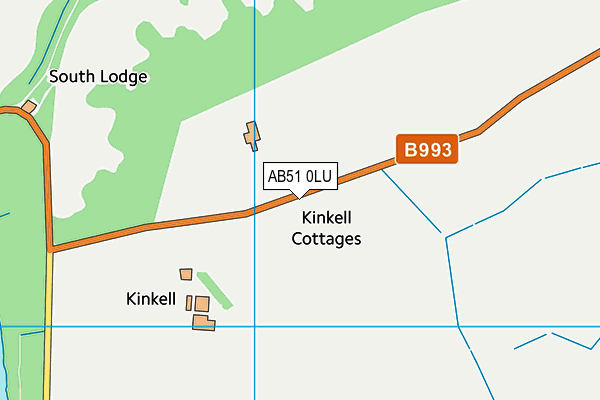 AB51 0LU map - OS VectorMap District (Ordnance Survey) AB51 0LU map - OS VectorMap District (Ordnance Survey)
