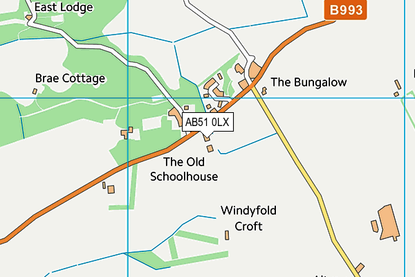 AB51 0LX map - OS VectorMap District (Ordnance Survey) AB51 0LX map - OS VectorMap District (Ordnance Survey)