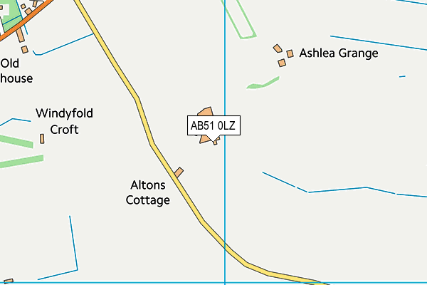 AB51 0LZ map - OS VectorMap District (Ordnance Survey) AB51 0LZ map - OS VectorMap District (Ordnance Survey)