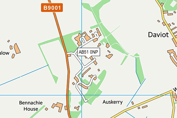 AB51 0NP map - OS VectorMap District (Ordnance Survey)