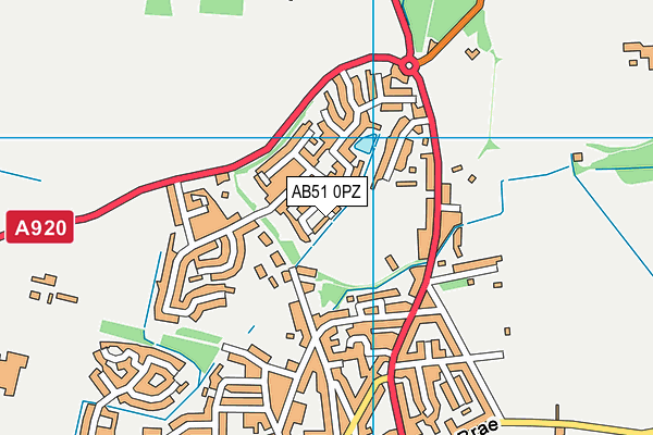 AB51 0PZ map - OS VectorMap District (Ordnance Survey) AB51 0PZ map - OS VectorMap District (Ordnance Survey)
