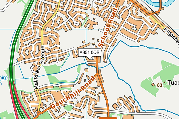 AB51 0QB map - OS VectorMap District (Ordnance Survey) AB51 0QB map - OS VectorMap District (Ordnance Survey)