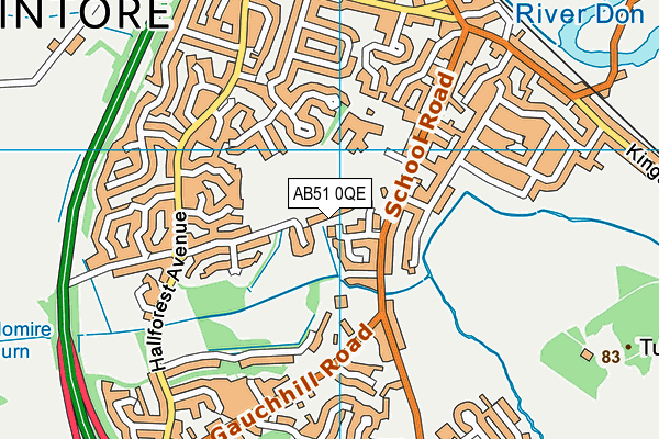 AB51 0QE map - OS VectorMap District (Ordnance Survey) AB51 0QE map - OS VectorMap District (Ordnance Survey)
