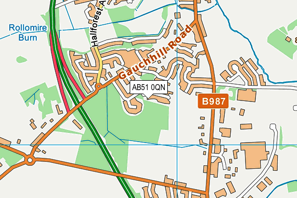 AB51 0QN map - OS VectorMap District (Ordnance Survey) AB51 0QN map - OS VectorMap District (Ordnance Survey)