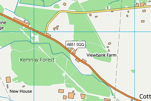 AB51 0QQ map - OS VectorMap District (Ordnance Survey) AB51 0QQ map - OS VectorMap District (Ordnance Survey)