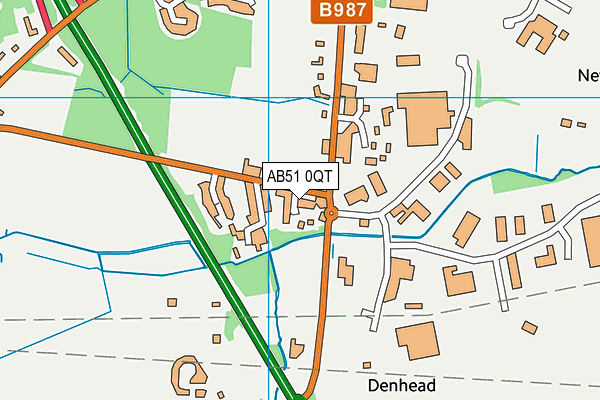 AB51 0QT map - OS VectorMap District (Ordnance Survey) AB51 0QT map - OS VectorMap District (Ordnance Survey)