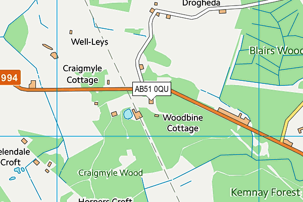 AB51 0QU map - OS VectorMap District (Ordnance Survey) AB51 0QU map - OS VectorMap District (Ordnance Survey)