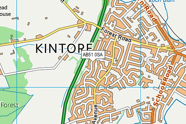 AB51 0SA map - OS VectorMap District (Ordnance Survey) AB51 0SA map - OS VectorMap District (Ordnance Survey)