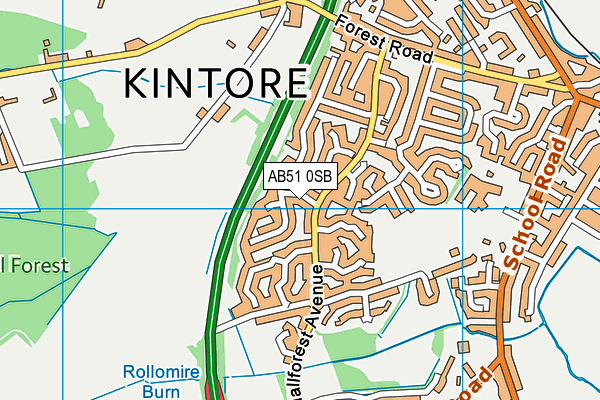 AB51 0SB map - OS VectorMap District (Ordnance Survey) AB51 0SB map - OS VectorMap District (Ordnance Survey)