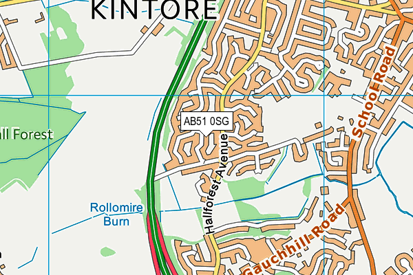 AB51 0SG map - OS VectorMap District (Ordnance Survey) AB51 0SG map - OS VectorMap District (Ordnance Survey)