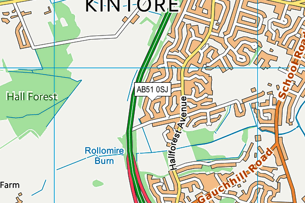 AB51 0SJ map - OS VectorMap District (Ordnance Survey) AB51 0SJ map - OS VectorMap District (Ordnance Survey)