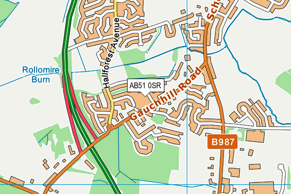 AB51 0SR map - OS VectorMap District (Ordnance Survey) AB51 0SR map - OS VectorMap District (Ordnance Survey)