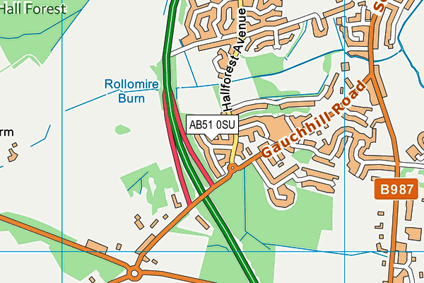 AB51 0SU map - OS VectorMap District (Ordnance Survey) AB51 0SU map - OS VectorMap District (Ordnance Survey)