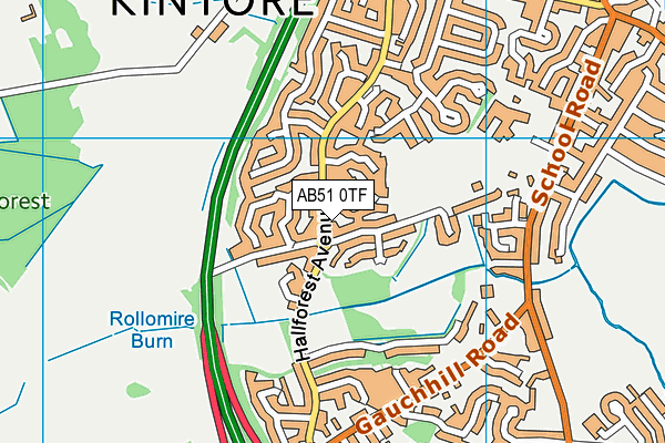 AB51 0TF map - OS VectorMap District (Ordnance Survey) AB51 0TF map - OS VectorMap District (Ordnance Survey)