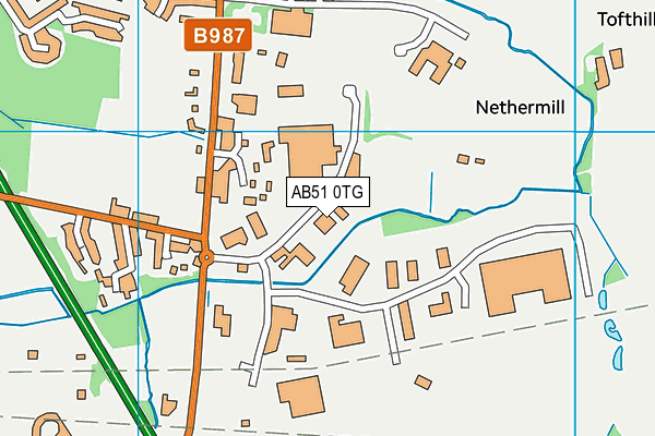 AB51 0TG map - OS VectorMap District (Ordnance Survey) AB51 0TG map - OS VectorMap District (Ordnance Survey)
