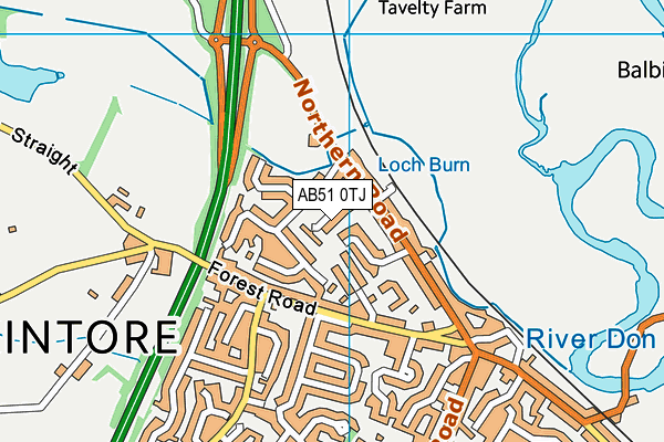 AB51 0TJ map - OS VectorMap District (Ordnance Survey) AB51 0TJ map - OS VectorMap District (Ordnance Survey)