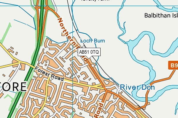 AB51 0TQ map - OS VectorMap District (Ordnance Survey) AB51 0TQ map - OS VectorMap District (Ordnance Survey)
