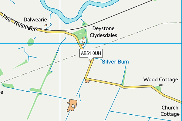 AB51 0UH map - OS VectorMap District (Ordnance Survey) AB51 0UH map - OS VectorMap District (Ordnance Survey)