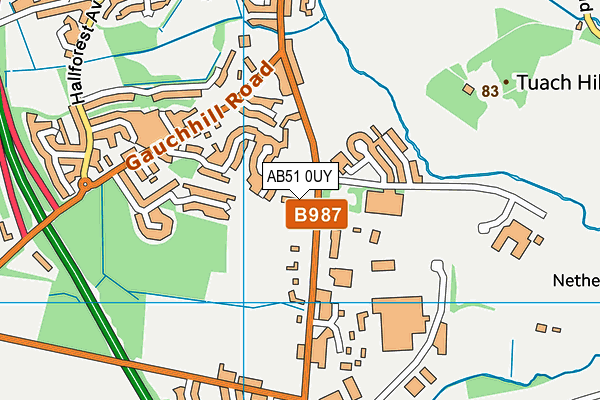 AB51 0UY map - OS VectorMap District (Ordnance Survey) AB51 0UY map - OS VectorMap District (Ordnance Survey)