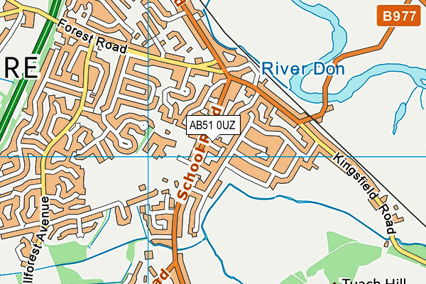 AB51 0UZ map - OS VectorMap District (Ordnance Survey) AB51 0UZ map - OS VectorMap District (Ordnance Survey)