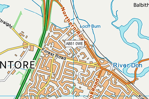 AB51 0WE map - OS VectorMap District (Ordnance Survey) AB51 0WE map - OS VectorMap District (Ordnance Survey)
