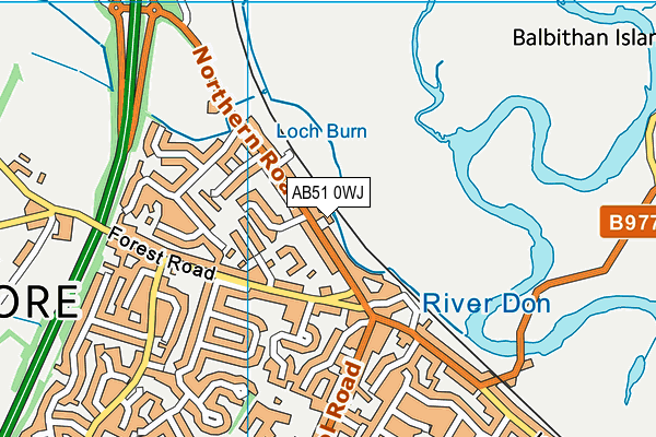 AB51 0WJ map - OS VectorMap District (Ordnance Survey) AB51 0WJ map - OS VectorMap District (Ordnance Survey)