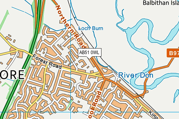AB51 0WL map - OS VectorMap District (Ordnance Survey) AB51 0WL map - OS VectorMap District (Ordnance Survey)