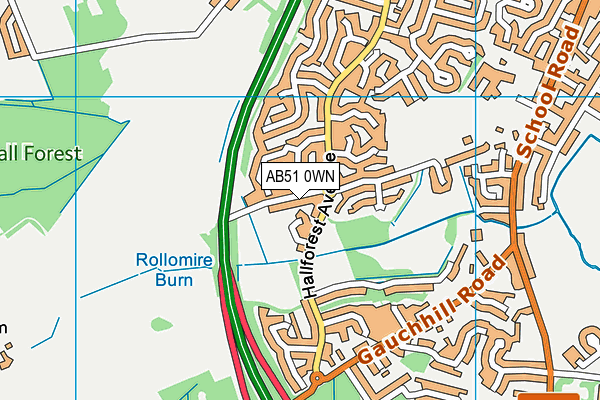 AB51 0WN map - OS VectorMap District (Ordnance Survey) AB51 0WN map - OS VectorMap District (Ordnance Survey)