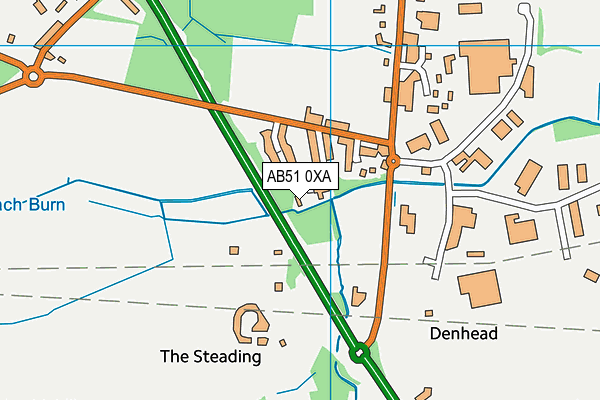 AB51 0XA map - OS VectorMap District (Ordnance Survey) AB51 0XA map - OS VectorMap District (Ordnance Survey)