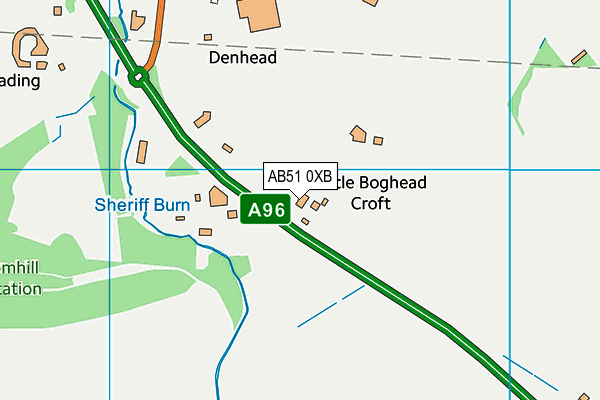 AB51 0XB map - OS VectorMap District (Ordnance Survey) AB51 0XB map - OS VectorMap District (Ordnance Survey)