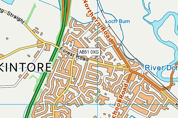 AB51 0XG map - OS VectorMap District (Ordnance Survey) AB51 0XG map - OS VectorMap District (Ordnance Survey)