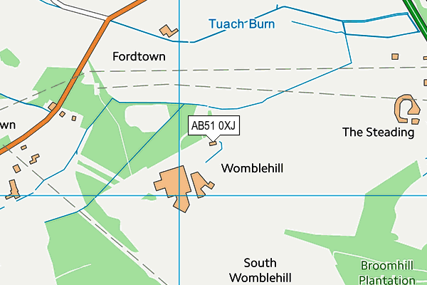 AB51 0XJ map - OS VectorMap District (Ordnance Survey) AB51 0XJ map - OS VectorMap District (Ordnance Survey)