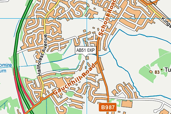 AB51 0XP map - OS VectorMap District (Ordnance Survey) AB51 0XP map - OS VectorMap District (Ordnance Survey)