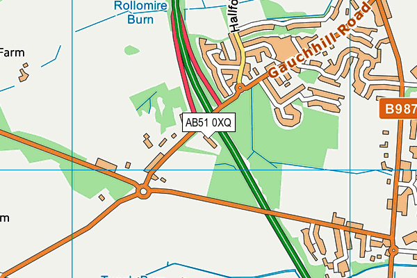 AB51 0XQ map - OS VectorMap District (Ordnance Survey) AB51 0XQ map - OS VectorMap District (Ordnance Survey)